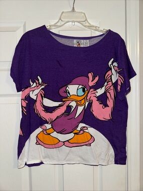 Vintage 90s Mickey & Co. J.G. Hook Daisy Duck Purple Graphic